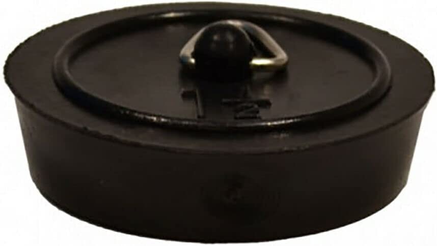 4 x fiXte Replacement Sink Plug Shower Bath Basin Rubber Black 45mm 1 3/4"