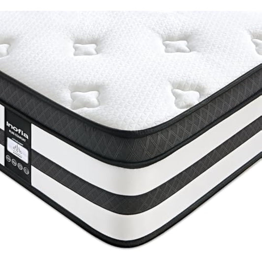 Inofia Single Mattress Memory Foam 3FT, 11 Inch Hybrid Sprung Mattress with Fire Resistant, Responsive Zoned Support & Motion Isolated,100 Night Home Trial, Luxe Collection