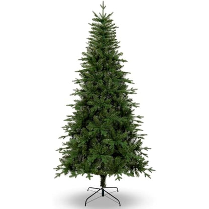 Uten 6ft Artificial Christmas Tree, with Realistic PE Leaves Artificial Indoor Home Xmas Tree Decoration, 628 Natural Looking PE & PVC Tips, Hinged Branches, Metal Stand, 2 Styles Branches, Reusable