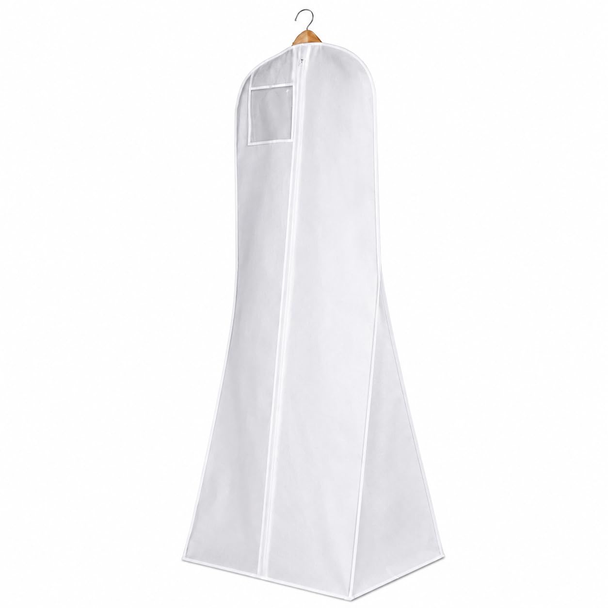 Hanging Wedding Dress Cover 180x60x40cm, Bridal Gown Garment Cover Storage Bag, Full Length Travel Protector for Bridal Dress
