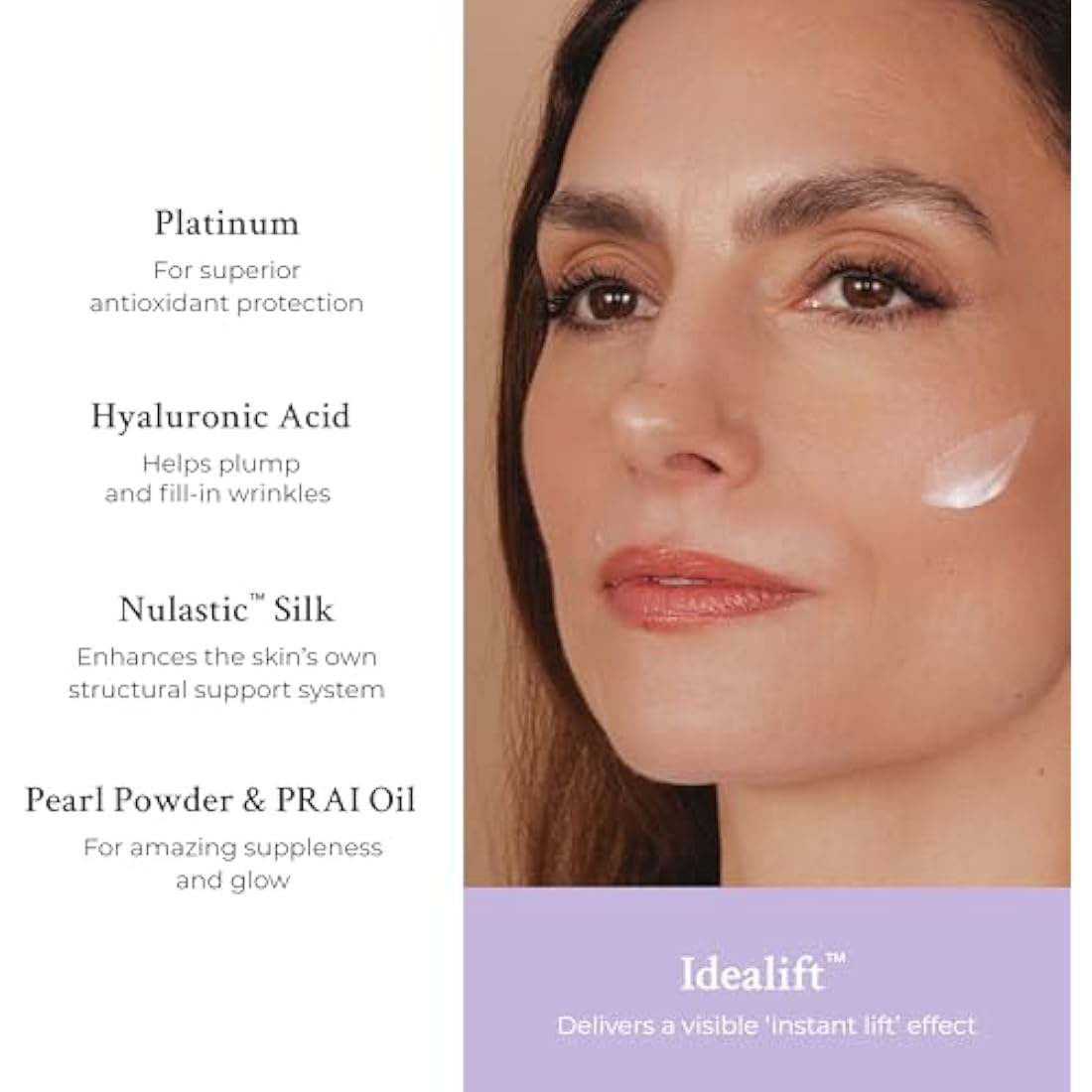 PRAI Platinum Firm & Lift Day Creme 50ml - Hydrating Moisturiser With Nulastic Silk, Platinum & Idealift - Plumps, Firms & Lifts Skin - Reduces Appearance of Wrinkles - Instant Firming Technology
