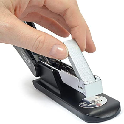 Rapesco 1482 ECO Sting Ray Stapler and 1000 x 24/6 mm Staples, 20 Sheet Capacity, Antibacterial Protection, Black