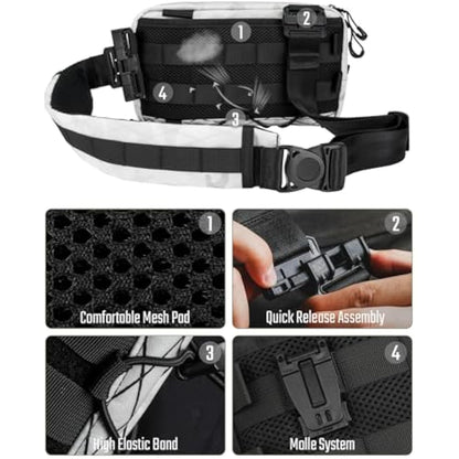 TACTICAL_GEEK Cache L3 EDC Sling Bag, Lightweight Nylon Shoulder Daypack, Crossbody Bag, Hiking Ambidextrous Strap, Travel Hiking Concealed Carry, Chest Backpack Casual Shoulder for Daily