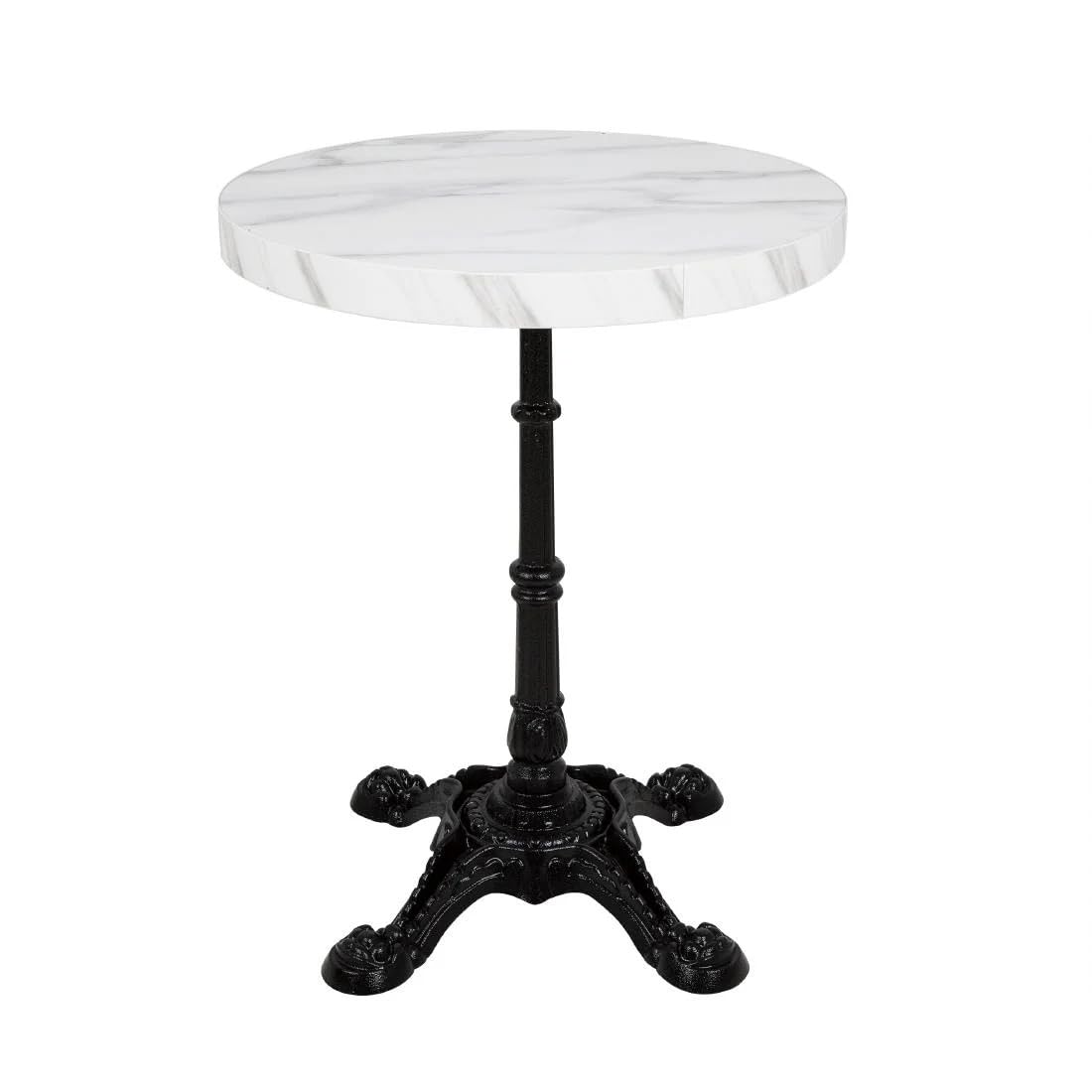 Bolero Pre-drilled Round Table Top, Wood, Marble Effect, 600mm
