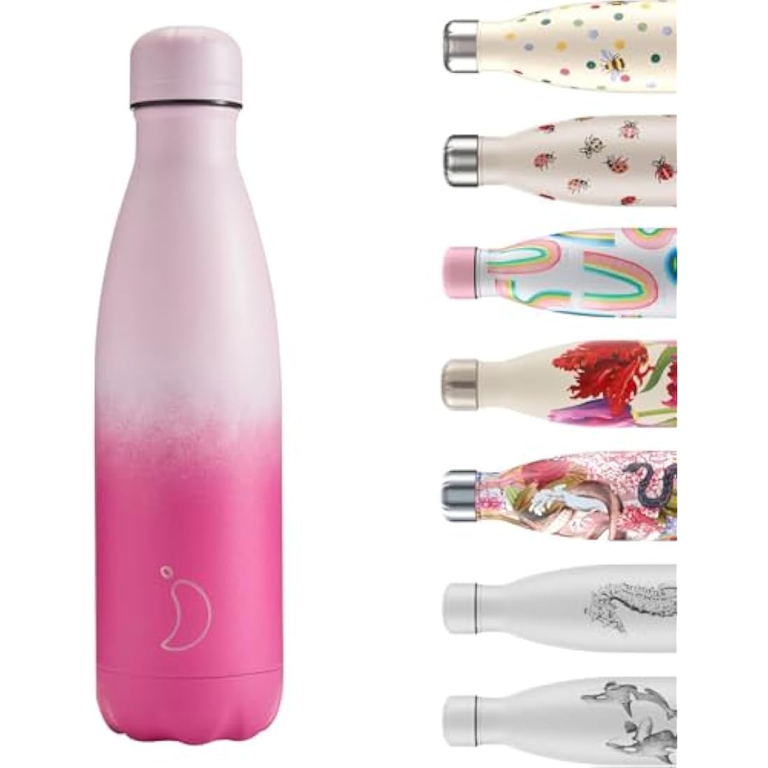 Chilly's Water Bottle - Stainless Steel and Reusable - Leak Proof, Sweat Free - Rose Blush, 500ml