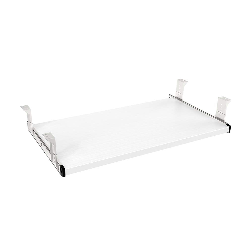 FRMSAET Under Desk 20/24/30 inch Keyboard Drawer Platform(24 inch,White)