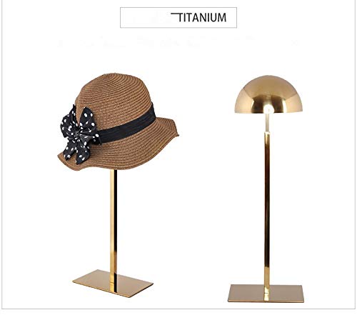 U/K Gold Stainless Steel Adjustable hat cap display stand holder racks