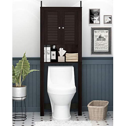 FURINNO Wall Mounted Cabinets, Wood, Espresso, one size
