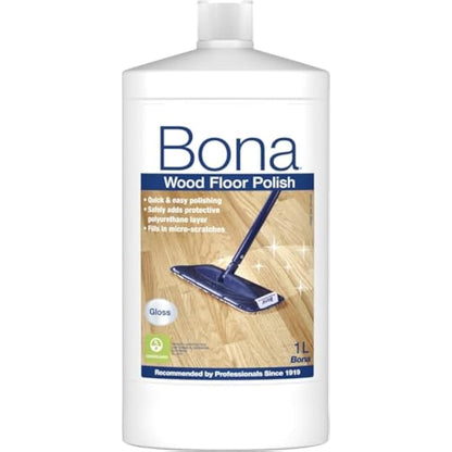 Bona Wood Floor Polish - Protect & Maintain - Gloss Finish - 1 Litre