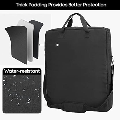 HODRANT Portable Solar Panel Bag Compatible with Jackery Solar Saga 100W 100X 200W, Padded Solar Panel Carrier with Pocket & Shoulder Strap, Double-Layer Travel Carrying Case for 2 Battery Panels