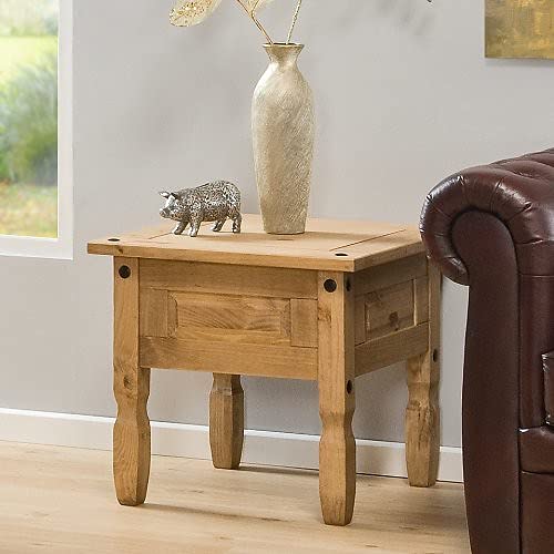 Corona Lamp Table Mexican Solid Pine Waxed