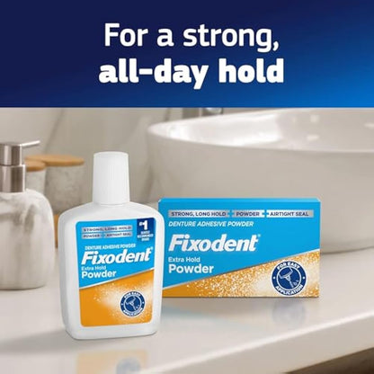 Fixodent Fixodent Denture Adhesive Powder Extra Hold, Extra Hold 2.7 Oz
