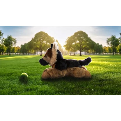 Zappi Co German Shepherd Plush Toy (28cm) - Faithful, Cuddly Dog, Eco-Friendly, Great for Playful Children, Recycled Material