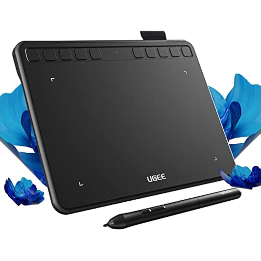 Drawing Tablet, Portable Graphics Tablet with Battery-Free Stylus and 10 Shortcut Keys, 8192 Pressure Sensitivity Digital Graphics Drawing Pad for Windows/Mac/Linux/Android/Chrome OS/OSU