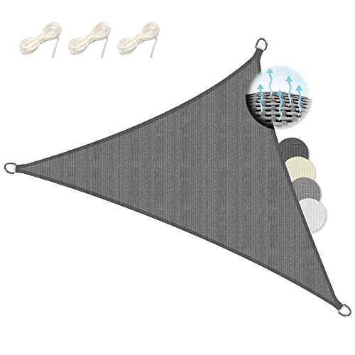 Sol Royal SolVision HS9  Triangle Sun Shade Sail 6x4,2x4,2 m HDPE Breathable & UV-light resistant Sun Protection for Terrace, Balcony, Pool & Garden
