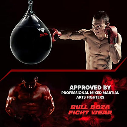 Bull Doza Fight Wear Pro Water Punch Bag - Heavy Durable Waterproof - Three Sizes