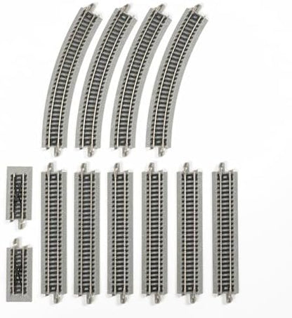 Bachmann Trains 44547 (Trains ELECTRONIC AUTO-REVERSING SYSTEM-NICKEL SILVER E-Z TRACK With Grey Roadbed-HO Scale