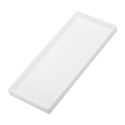 PATIKIL Silicone Bathroom Tray, 12" x 5" Soap Dispenser Tray Jewelry Organizer Dish for Restroom, Dresser, Kitchen Sink for Jewelry, Coin, Key