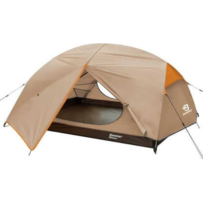 Bessport Tents for Camping - 2 and 3 Person Backpacking Tent, Easy Setup 3-4 Season Lightweight Tent - Waterproof and Windproof, Two Doors, Large Tent Anti-UV for Family, Outdoor, Hiking