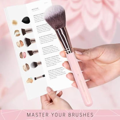 Niré Beauty Pink Makeup Brushes - 15-piece Award Winning Pink Makeup Brush Set with Case, Blending Sponge, Brush Cleaner, Guide, Gift Box