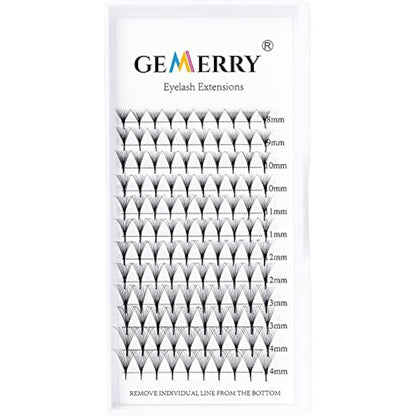 Pre Made Fan Eyelashes Extensions 10D Fans 0.07mm D Curl 8-14mm Mix Cluster Eyelash Extensions Premade Fans Volume Russian Lashes Fan Individual Lashes Gemerry Lash Extensions(0.07-10D-D curl-Mix)