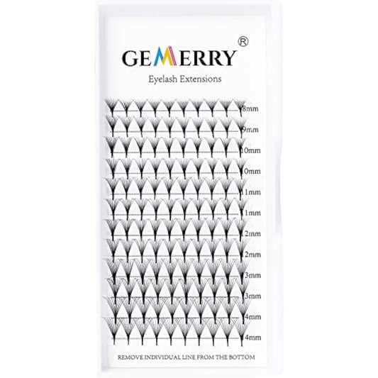 Pre Made Fan Eyelashes Extensions 10D Fans 0.07mm D Curl 8-14mm Mix Cluster Eyelash Extensions Premade Fans Volume Russian Lashes Fan Individual Lashes Gemerry Lash Extensions(0.07-10D-D curl-Mix)