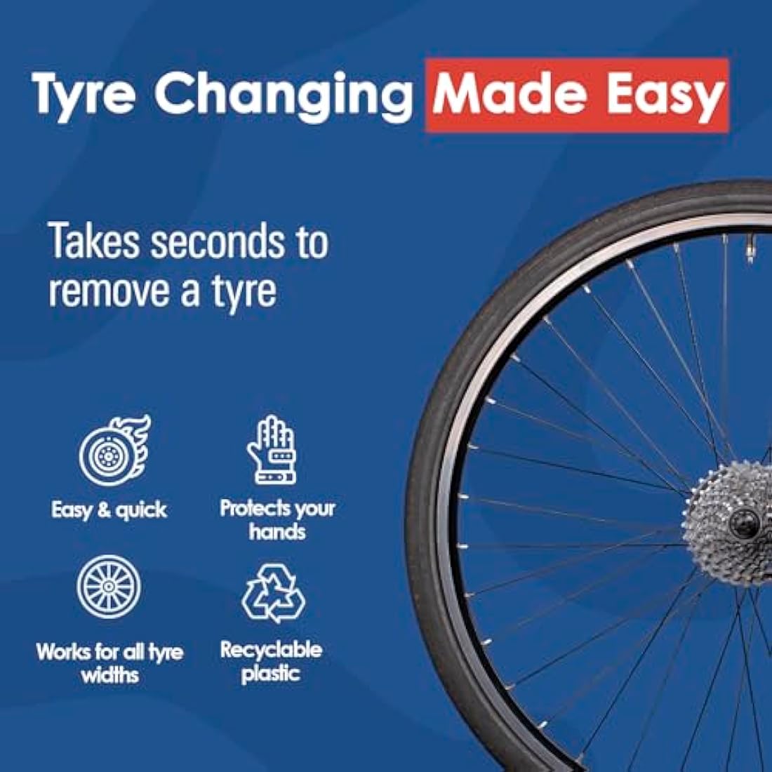 Tyre Glider - Original & Patented | The Next Gen Tyre Lever for Bicycles | Bike Tyre Levers, Bicycle Tyre Levers | Tyre Changing Made Easy | For All Tire Widths Including Mountain, Road & Gravel Bikes