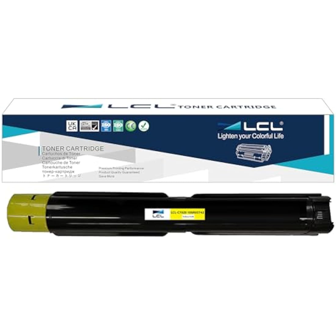 LCL Compatible Toner Cartridge for Xerox Versalink C7020 C7025 C7030 106R03742 Replacement for Xerox Versalink C7020 C7025 C7030 (1PK Yellow)