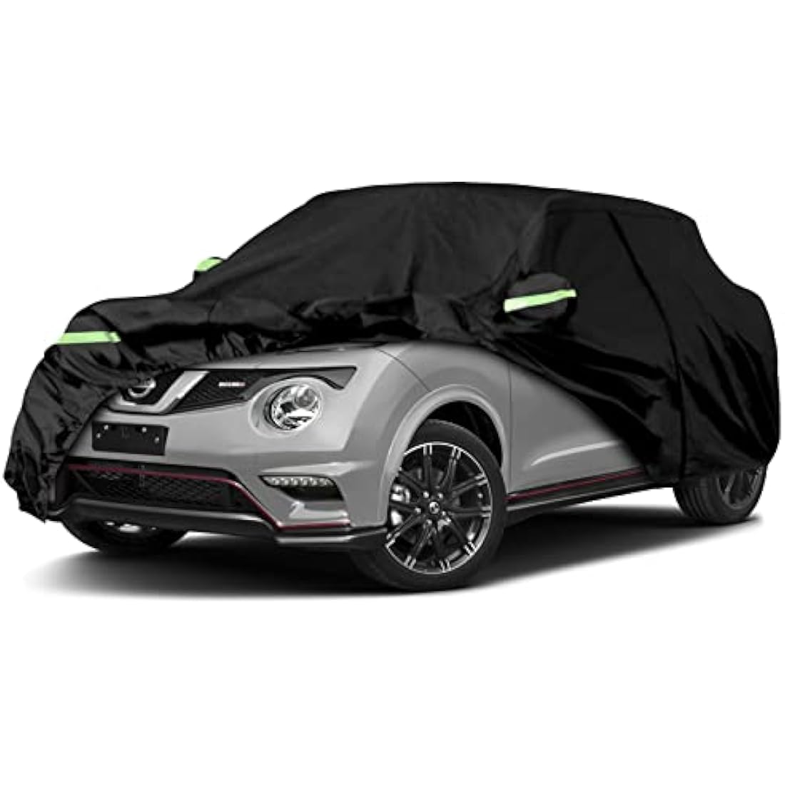 Opaltool Car Cover for Nissan Juke 2010-2022, 6 Layers Waterproof Sun Rain UV Dust All Weather Protection Short Wheel Outdoor Full Cover with Side Door Zipper