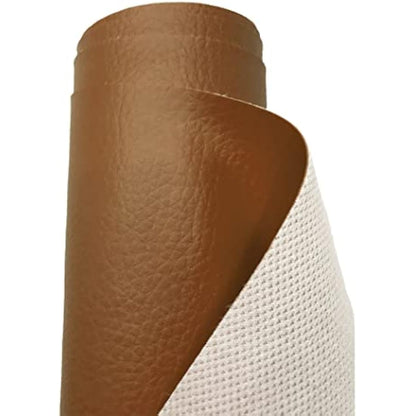 A-Express Grained Faux Leather Fabric Waterproof Heavy Duty Leatherette Vinyl Leathercloth Upholstery Textured Material - Light Brown 1 Metre 100cm x 140cm