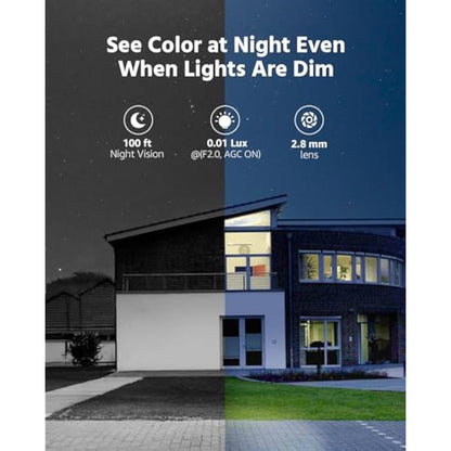 ANNKE 5MP PoE CCTV Camera Outdoor, 3K Super HD Security Camera with Human/Vehicle Detection & 100ft Night Vision, Compatible with Alexa, IP67 Weatherproof, MicroSD Slot