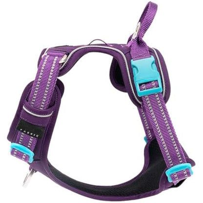 WINHYEPET True Love No-Pull Dog Harness,Adjustable Outdoor Vest Reflective Nylon Soft Pet Harness Dog Suitable Small Medium Large Breeds TLH5654(Purple,M)