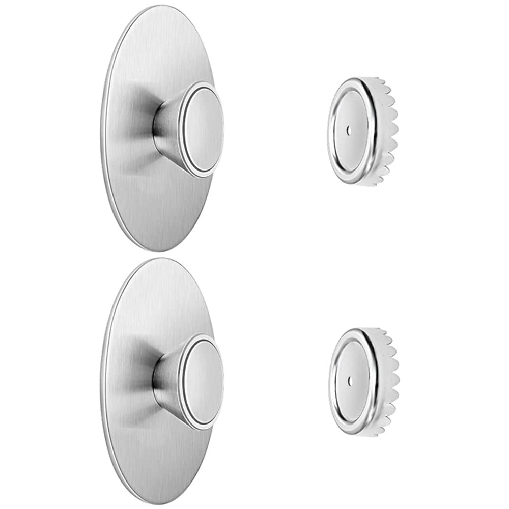 PIGIAOKA 2Pcs Magnetic Soap Holder Self Draining, Stainless Steel Soap Savers for Shower Wall, Easy Clean Magnetic Soap Dishes for Bar Soap