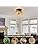 FORCOSO Rattan Ceiling Light 3 Lights, Boho Lamp Light Shade Rattan Lampshade, E27 Vintage Chandelier Light Fitting, Rustic Ceiling Lamp Fixtures for Living Room Bedroom Dining Table Kitchen Hallway