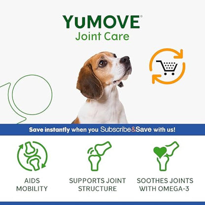 YuMOVE Joint Supplement for Dogs, ONE-A-DAY for Joint Care, Essential Dog Hip and Joint Aid for Stiff Large Dogs with Glucosamine, Chondroitin, Green Lipped Mussel, 30 Chews - 1 Month supply