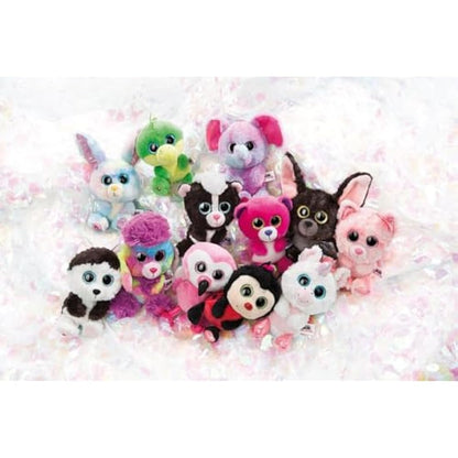 Nici 45561 Glubschis Animal, Cuddly Toy Bunny Rainbow Candy 15cm, Grey/Multi-Coloured