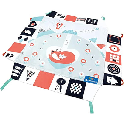 Clementoni 17319, Black And White Musical Play Mat For Babies With Soft Toys, 0 Months Plus