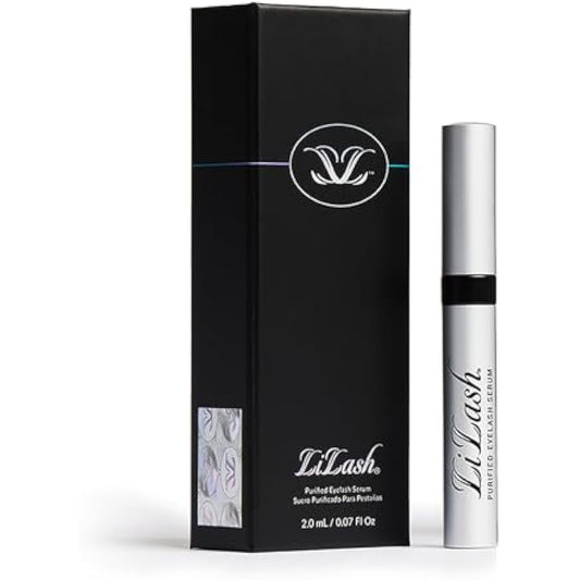 LiLash Purified Eyelash Serum to Grow Longer & Fuller-Looking Lashes - Eyelash Growth Enhancer, Safe for Use with Contacts, Lash Extensions, Sensitive Eyes - Vegan & Cruelty-free (2mL, 90-Day Supply)