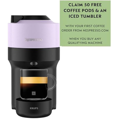 Nespresso Krups Vertuo pop coffee pod machine, Lilac
