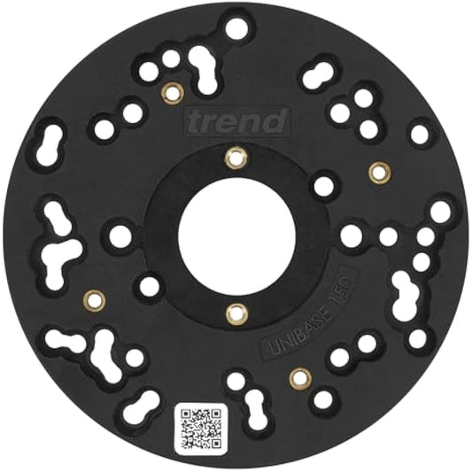 Trend Universal Plunge Router Sub-Base, 150mm, Enhanced Compatibility for 1/4 Inch Plunge Routers, UNIBASE/150