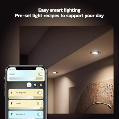 Philips Hue New White Ambiance Smart Light Bulb 2 Pack 75W - 1100 Lumen [E27 Edison Screw] with Bluetooth. Works with Alexa, Google Assistant and Apple Homekit.