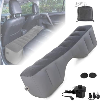MEIRRAI Car Mattress, Inflatable Car Bed for Back of Cars, Gap Filler Air Mattress, Rear Seat Widening for SUV/MVP/Saloons, Travel Inflatable Gap Pad, Camping Bed with Air Pump for Travel Camping
