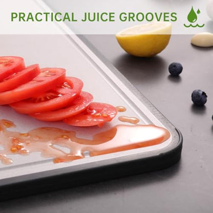 Titanium Cutting Board, Double Side Titanium Chopping Board for Kitchen, Non Slip Large Cutting Boards for Meat Fruit, Vegetable 38.5x26.5cm
