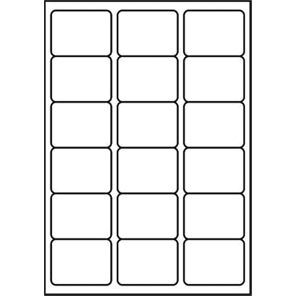 SmithPackaging A4 Self Adhesive Address Labels, 18 Labels Per Sheet, 100 Sheets, 63.5 x 46.6mm 1800 Labels