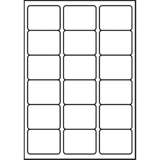 SmithPackaging A4 Self Adhesive Address Labels, 18 Labels Per Sheet, 100 Sheets, 63.5 x 46.6mm 1800 Labels