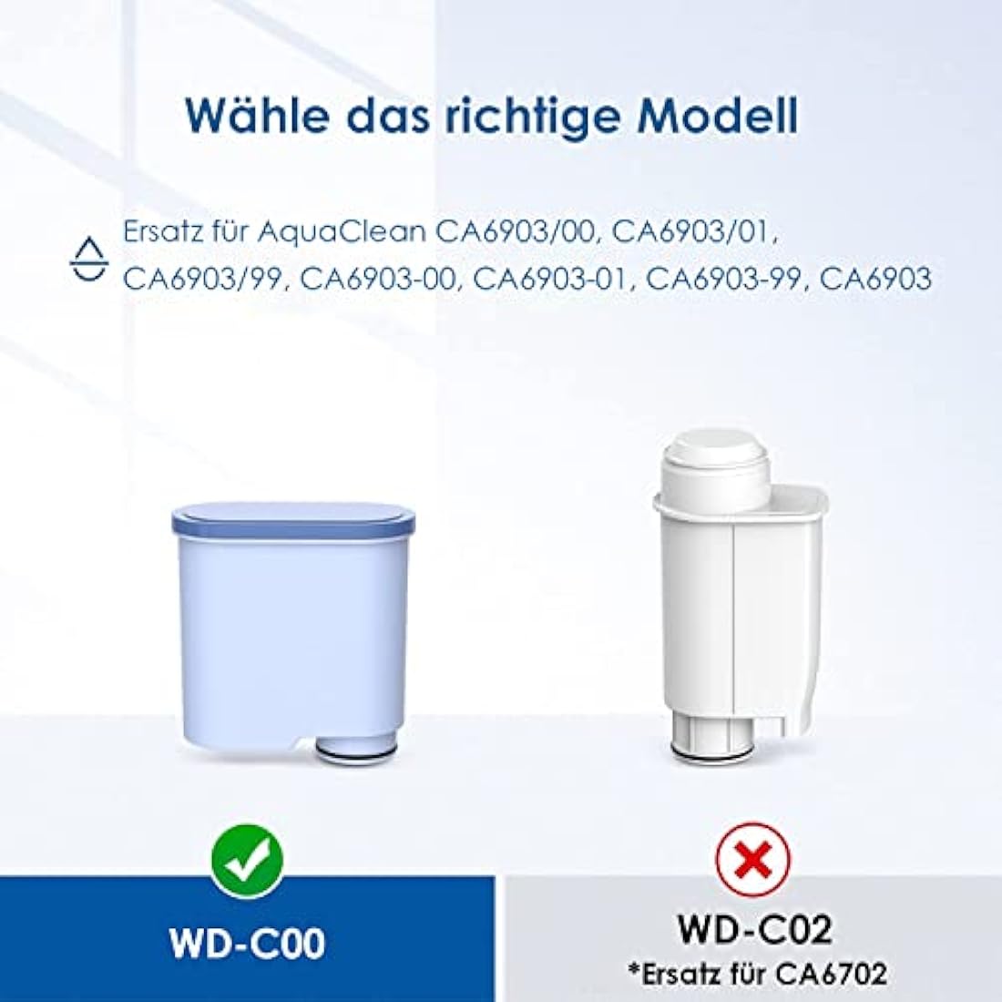 Waterdrop Water Filter Replacement for Philips® AquaClean® CA6903/10 CA6903/22 CA6903, Reduces Limescale and More, TÜV SÜD Certified (5)