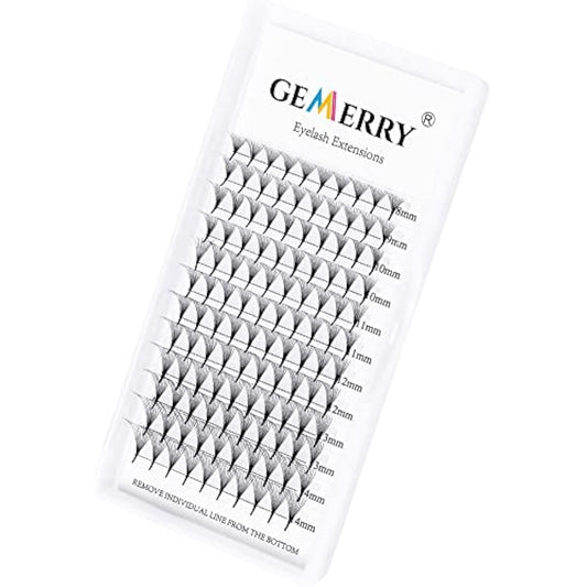 Pre Made Fan Eyelash Extensions 10D Fans 0.07mm C Curl 8-14mm Mix 10D Cluster Eyelash Extension Premade Fans Volume Russian Individual Lashes Cluster Gemerry Fan Lash Extensions(0.07-10D-C curl-Mix)