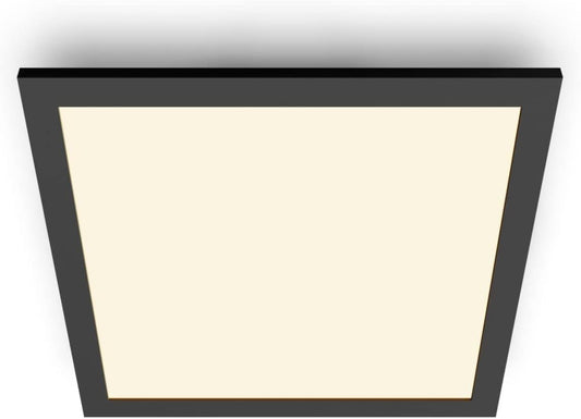 Philips LED Panel Square Ceiling Light SceneSwitch Dimmable 2700K 12W [Warm White - Black]. for Indoor Lighting, Livingroom and Bedroom