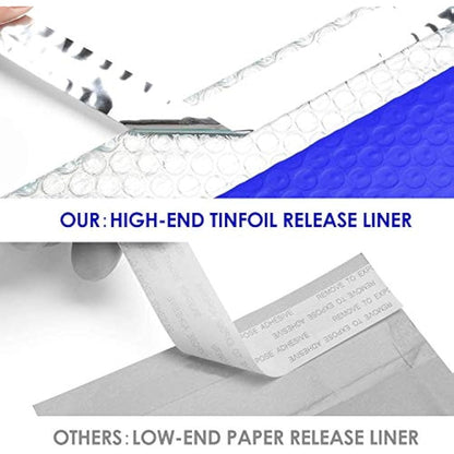 Switory 50pcs Poly Bubble Mailers A5 Padded Envelopes Bubble Lined Poly Mailer Self-Seal for Packaging 15.3cmx22.9cm - Blue