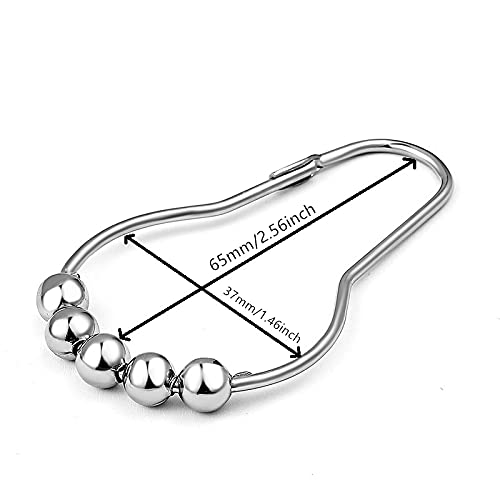 Shower Curtain Hooks,Curtain Hooks Rings for shower curtain (14 Pack)